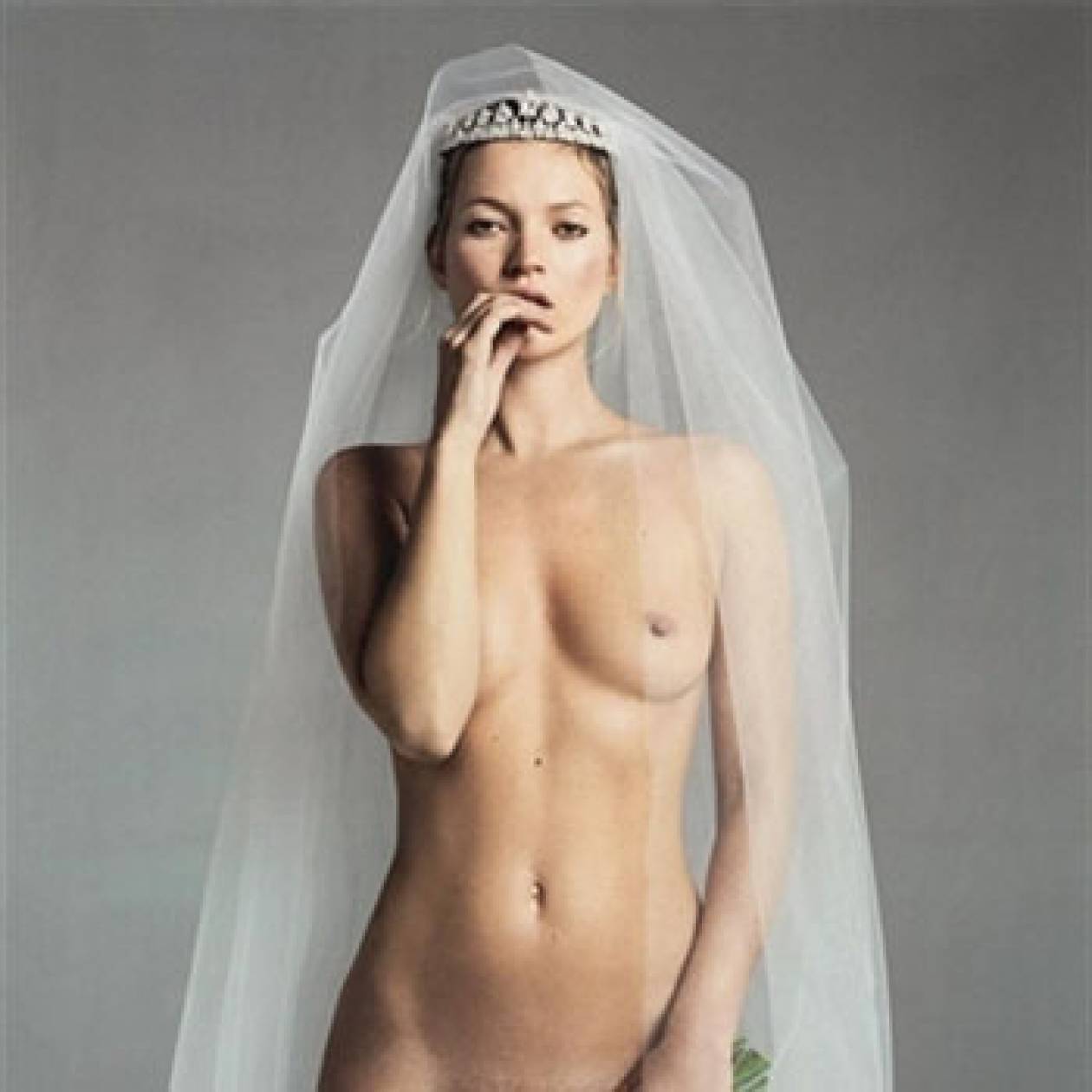H Kate Moss θα δοκιμάζει νυφικά στο νέο τεύχος της Vogue