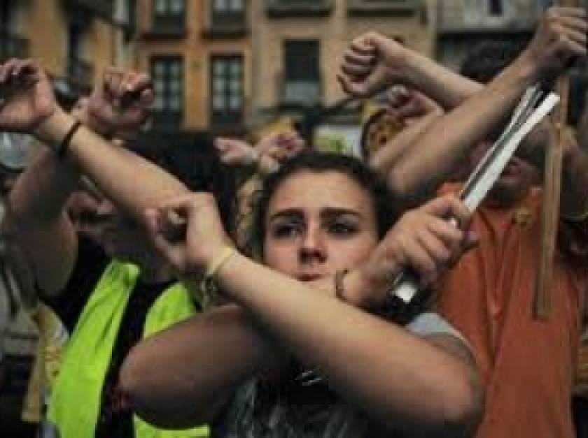 Συγκρούσεις αστυνομικών και διαδηλωτών στη Μαδρίτη