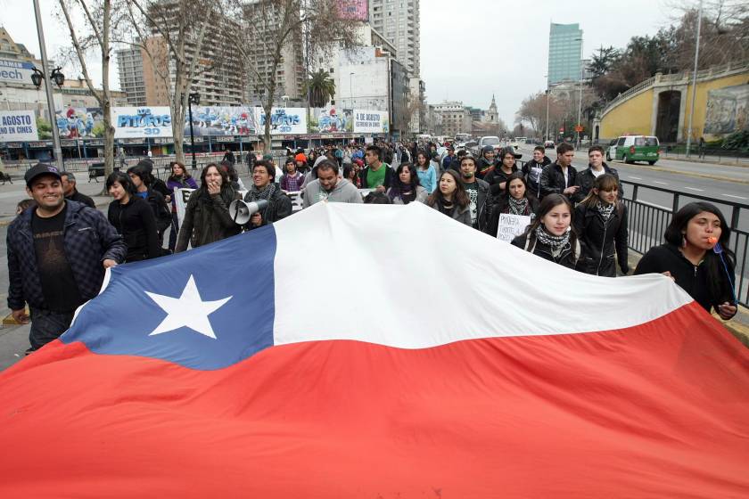 Επεισόδια στην εθνική απεργία της Χιλής