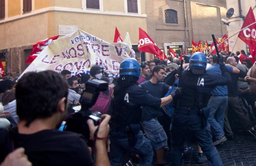 Νέες διαδηλώσεις στην Ιταλία για τα μέτρα λιτότητας