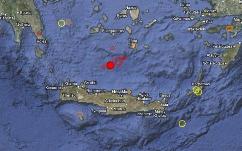Νέος ισχυρός σεισμός στο νότιο Αιγαίο