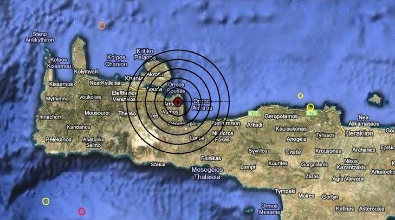 Σεισμός 3,4 Ρίχτερ στον Αποκόρωνα Χανίων