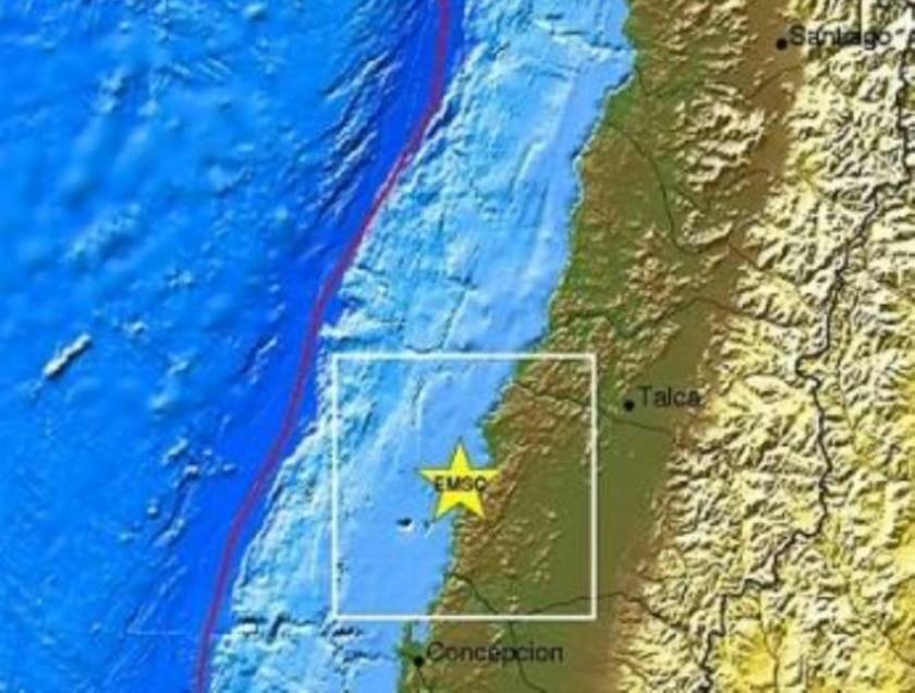Σεισμική δόνηση  5,9 βαθμών στην κεντρική Χιλή