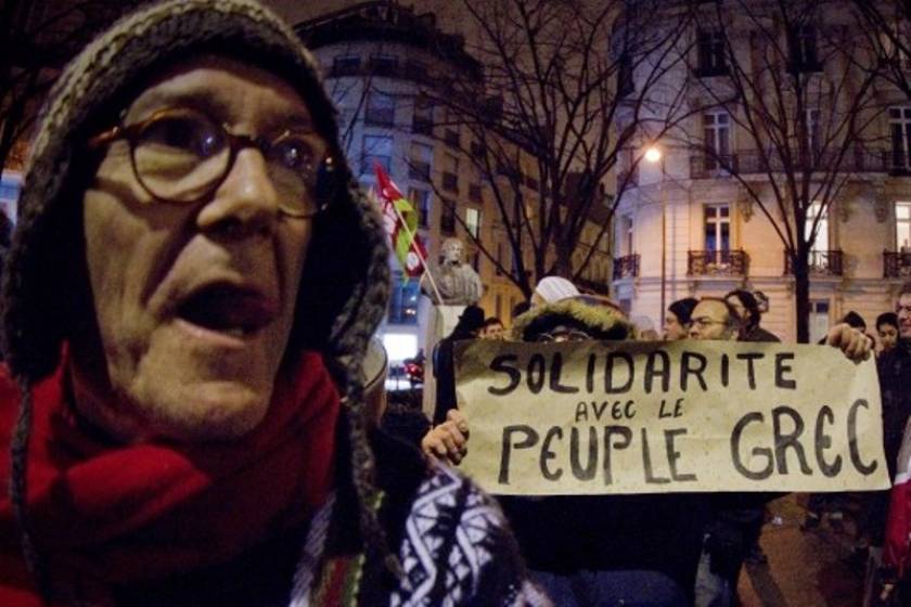Το Παρίσι διαδηλώνει για την Ελλάδα (live)