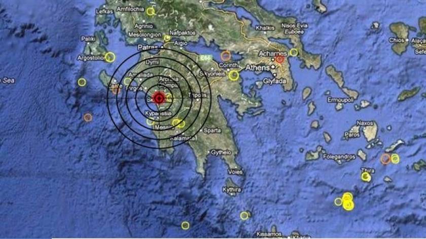 Σεισμός 4,5 Ρίχτερ στη Ζαχάρω Ηλείας