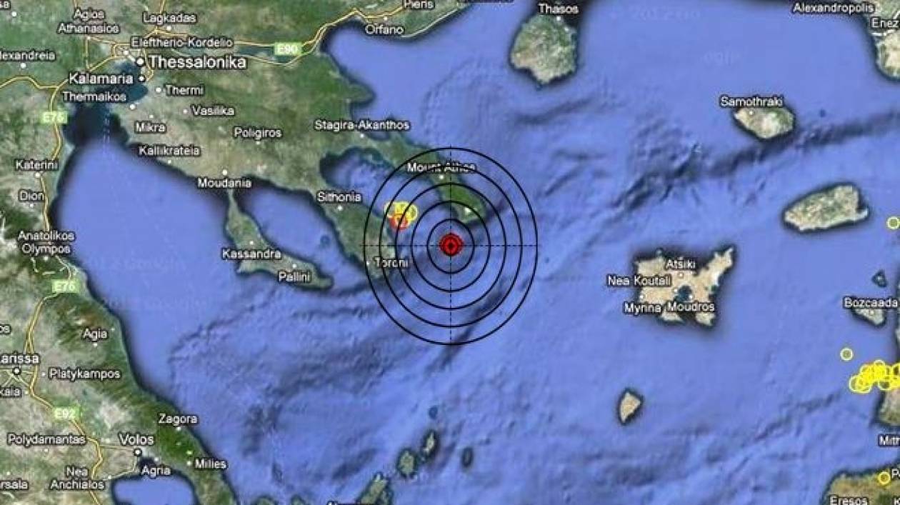 Σεισμός 3,4 Ρίχτερ νότια του Αγίου Όρους