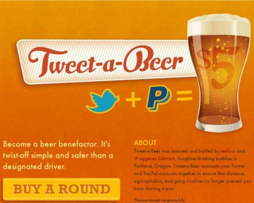 Κεράστε τους φίλους σας μπύρα μέσω Twitter!