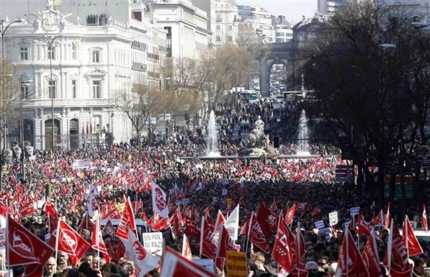 Μαζικές διαδηλώσεις στην Ισπανία