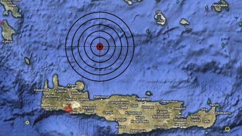 Σεισμός 4,6 Ρίχτερ βορειοανατολικά των Χανίων