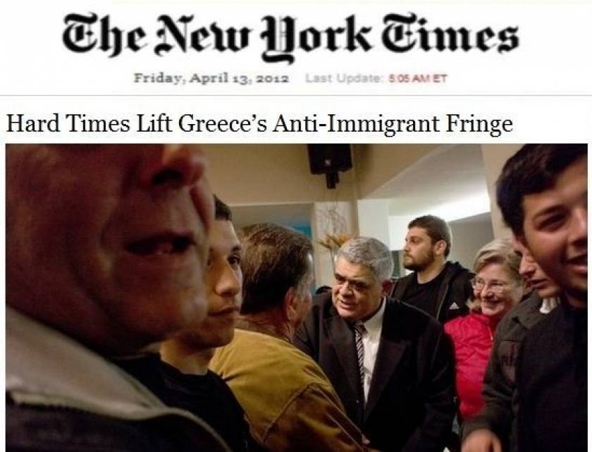 Η Χρυσή Αυγή θέμα στους New York Times
