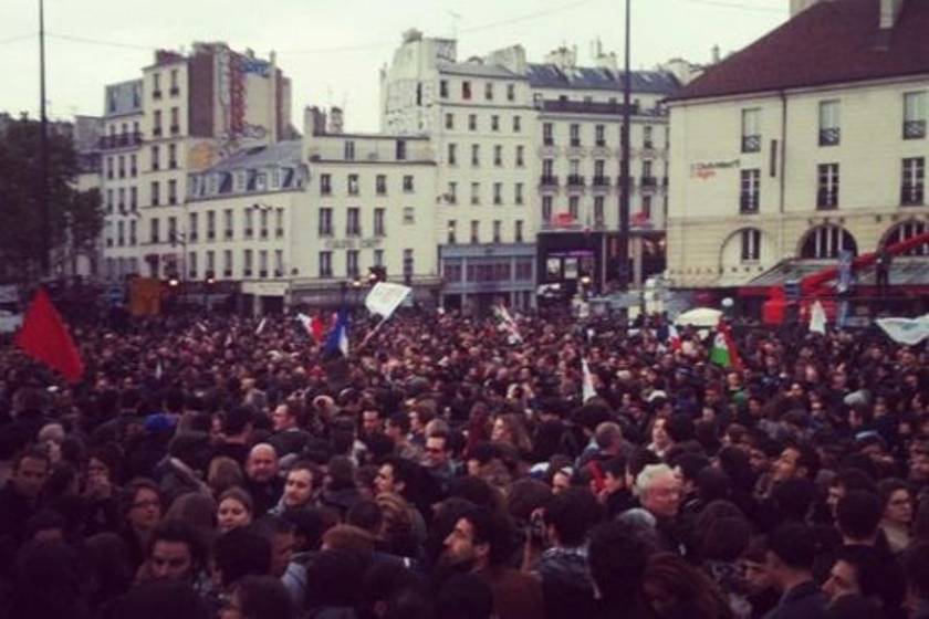 Γαλλικές εκλογές: Πανηγύρια στην πλατεία Βαστίλης