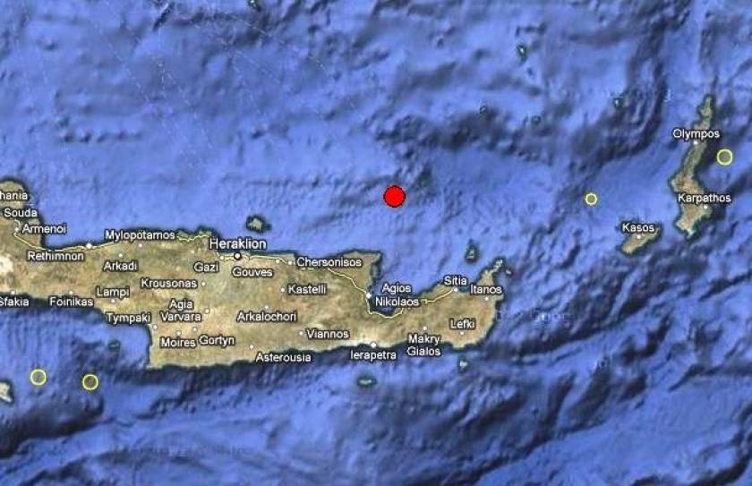 Σεισμός 3,7 Ρίχτερ βόρεια του Αγίου Νικολάου Κρήτης