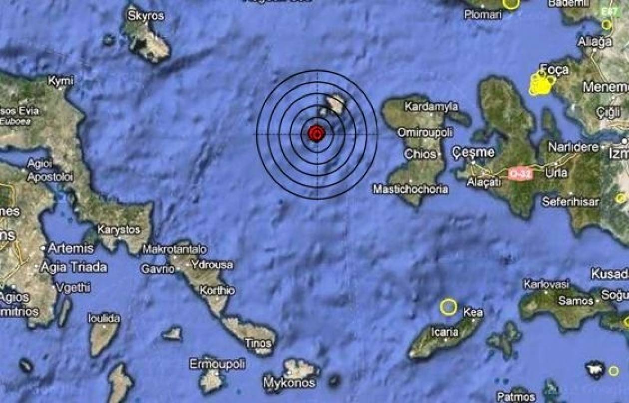 Σεισμός 3,3 Ρίχτερ νοτιοδυτικά των Ψαρών