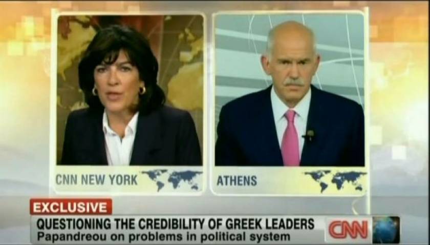 Παπανδρέου στο CNN: Οι Έλληνες έχουν κάνει τεράστιες θυσίες (βίντεο)