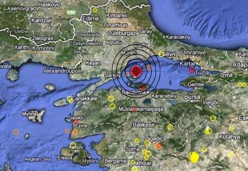 Σεισμός 5,1 Ρίχτερ στην θάλασσα του Μαρμαρά