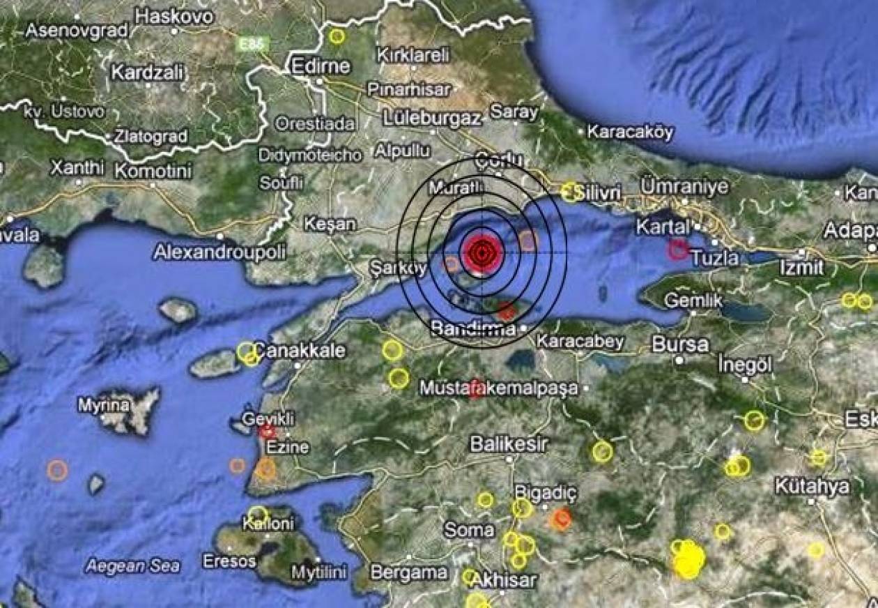 Σεισμός 5,1 Ρίχτερ στην θάλασσα του Μαρμαρά