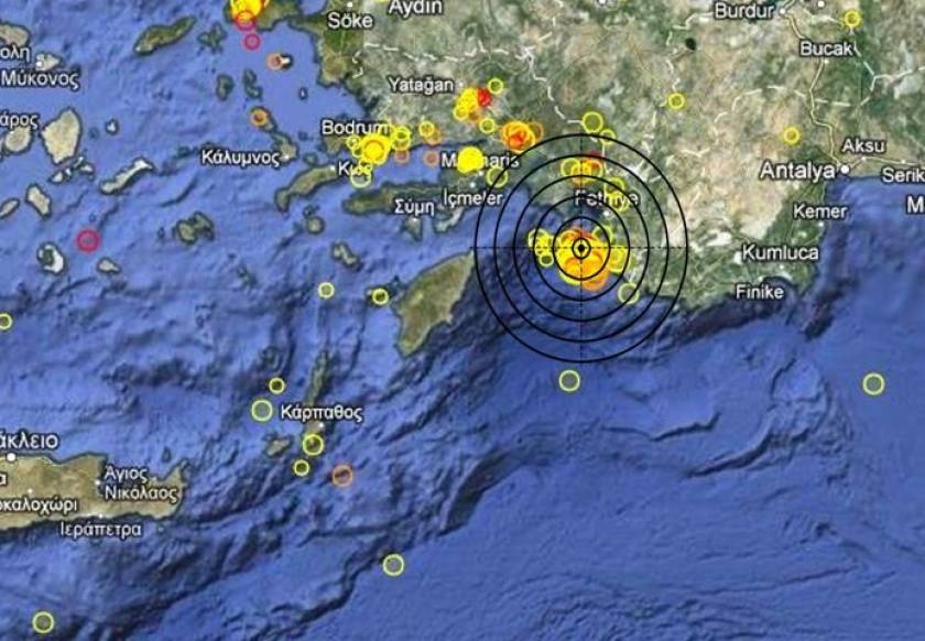 Σεισμός 5,0 Ρίχτερ στα Δωδεκάνησα