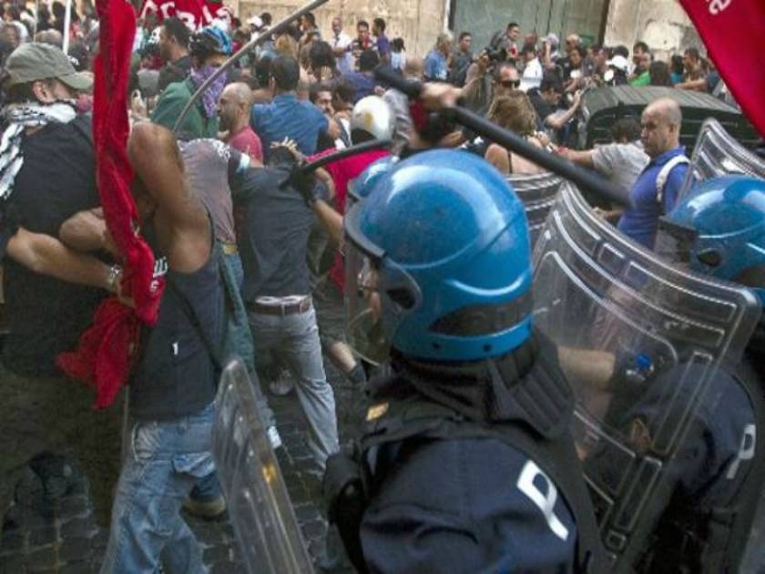 Ρώμη: Συγκρούσεις διαδηλωτών - αστυνομίας