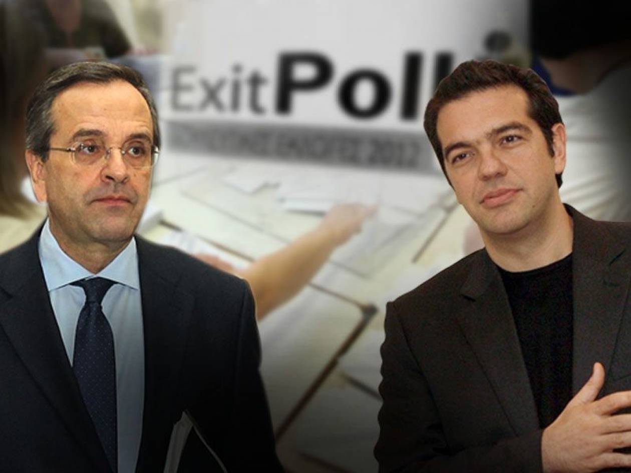 Βουλευτικές εκλογές 2012: Τα αποτελέσματα των exit polls