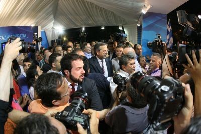 Εκλογές 2012: Ο Α. Σαμαράς στο Σύνταγμα (φωτο)
