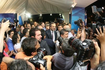 Εκλογές 2012: Ο Α. Σαμαράς στο Σύνταγμα (φωτο)