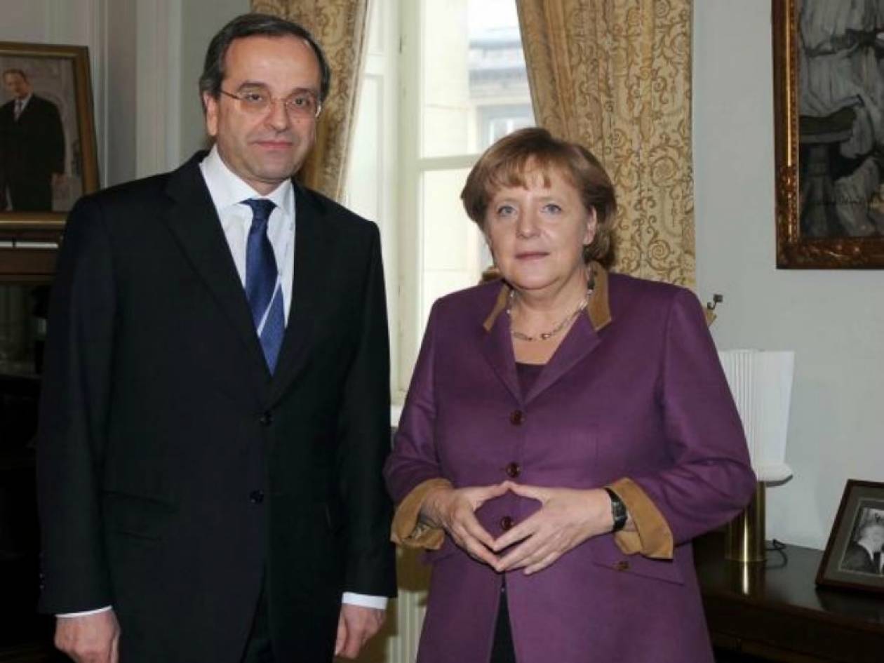 Στις εξέδρες του Ελλάδα-Γερμανία η πρώτη συνάντηση Σαμαρά-Μέρκελ