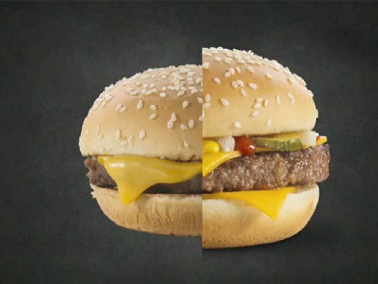 Γιατί τα burgers που τρώμε διαφέρουν τόσο από τις διαφημίσεις (vid)