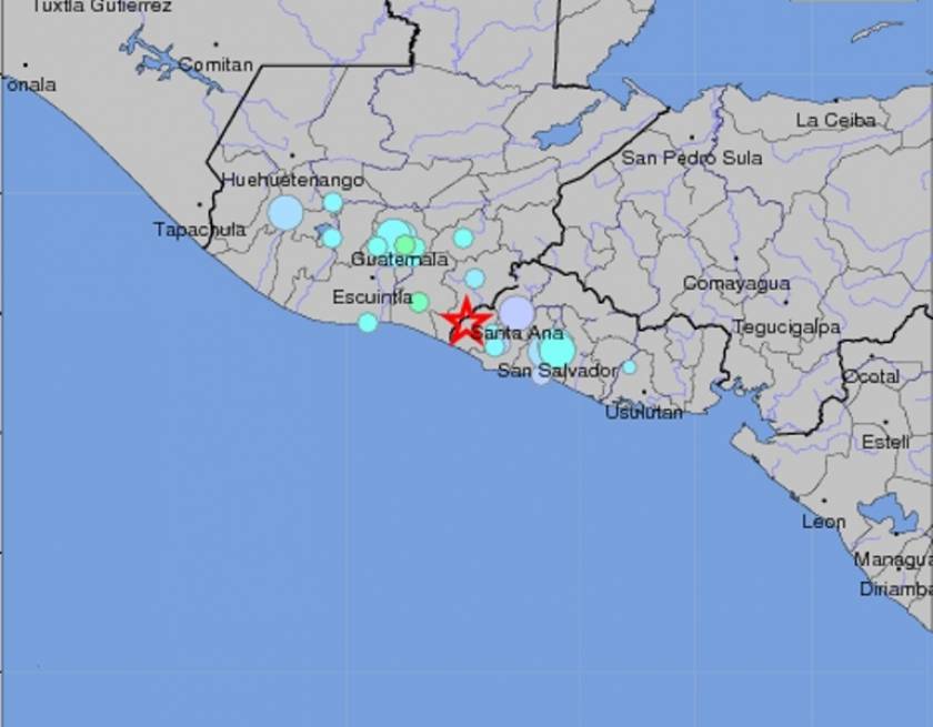 Σεισμός 5,8 Ρίχτερ στο Ελ Σαλβαδόρ