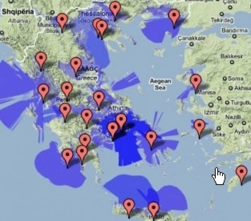 Oι χάρτες με τα 23 σημεία καλυψης της Digea