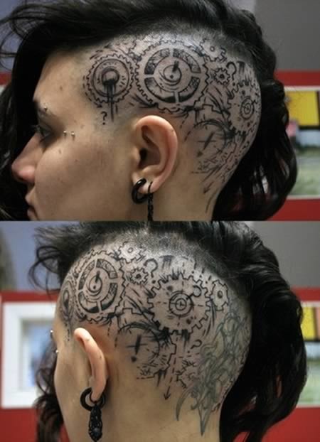 Ακραία τατουάζ στα κεφάλια γυναικών (pics)