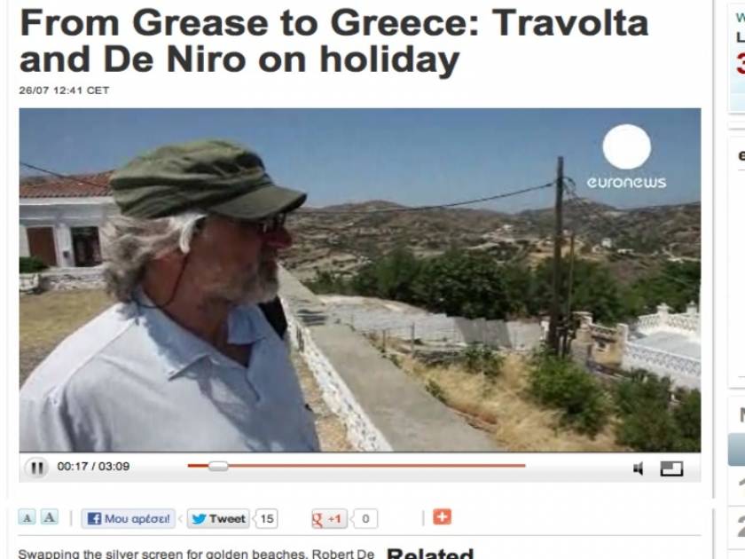 Βίντεο: Τραβόλτα και Ντε Νίρο μιλούν για την Ελλάδα