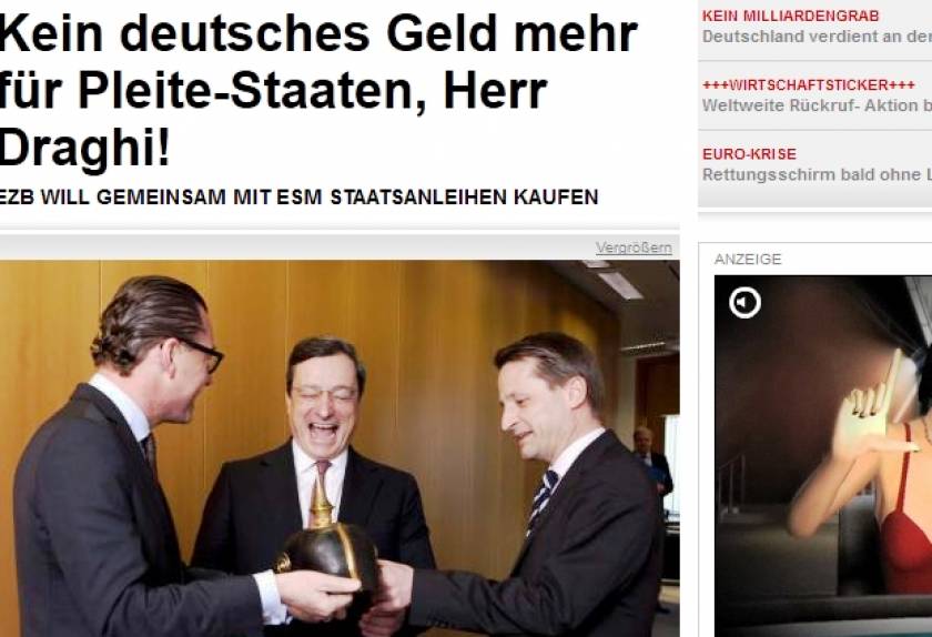 Bild: «Όχι άλλα γερμανικά χρήματα για χρεοκοπημένα κράτη, χερ Ντράγκι!