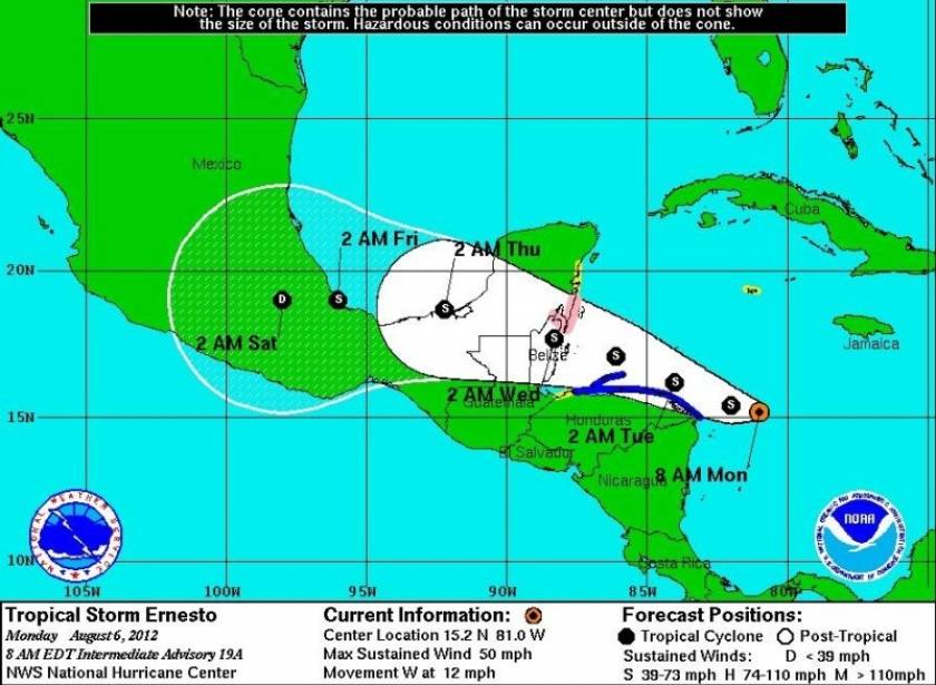 Η.Π.Α.: Η τροπική καταιγίδα «Ερνέστο» έγινε τυφώνας