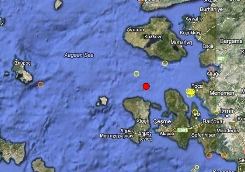Σεισμός 4,0 Ρίχτερ βόρεια της Χίου