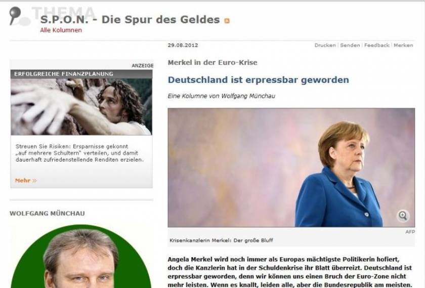 Spiegel: Η Μέρκελ έβαλε τη Γερμανία «στη γωνία»