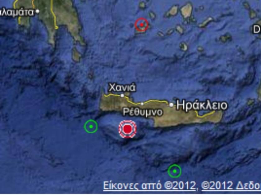 Γεωδυναμικό Ινστιτούτο: 5,3 ο σεισμός στην Κρήτη