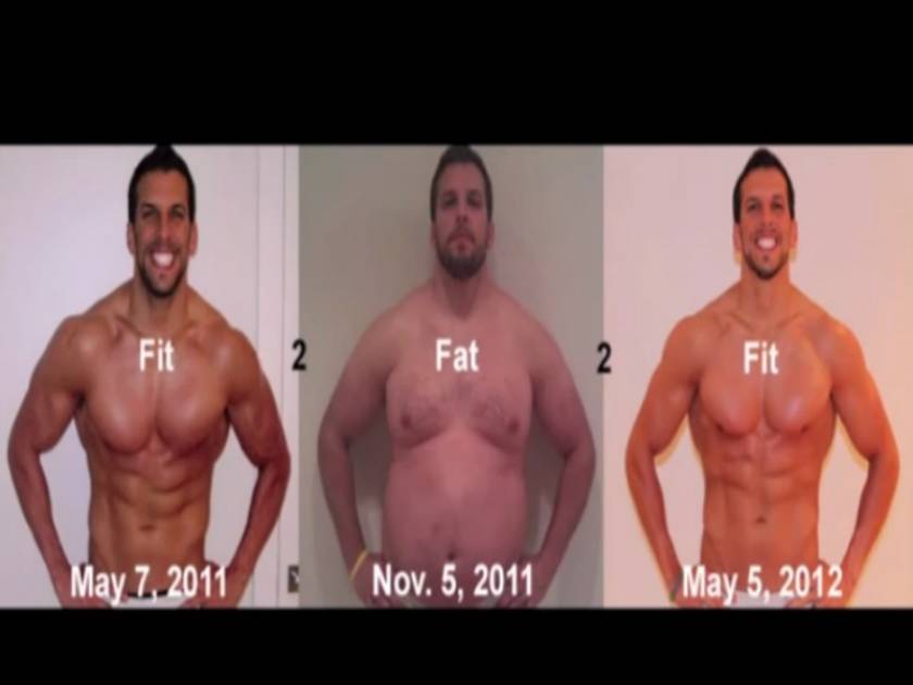 Βίντεο: Γυμναστής έγινε παχύσαρκος και ξανά γυμνασμένος σε 1 χρόνο!