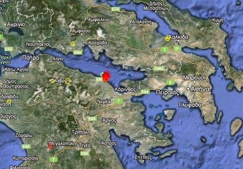 Σεισμός 3,4 Ρίχτερ στον Κορινθιακό Κόλπο
