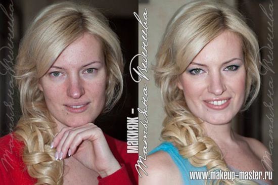 Γυναίκες με και χωρίς μακιγιάζ (pics)