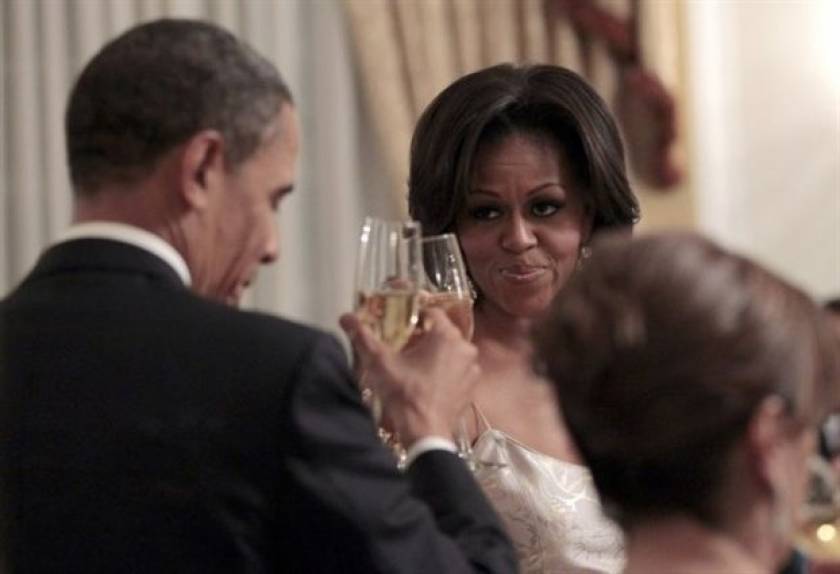 Ρομαντικό δείπνο για τη Μισέλ και τον Μπαράκ Ομπάμα