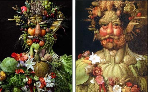 Απίθανα πορτρέτα με φρούτα και λουλούδια