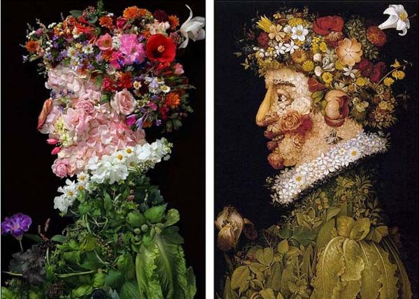 Απίθανα πορτρέτα με φρούτα και λουλούδια