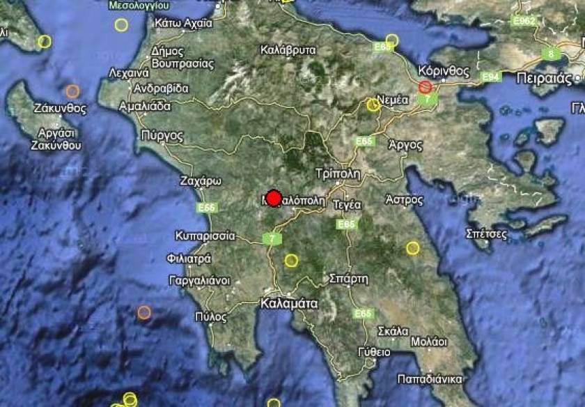Σεισμός 3,2 Ρίχτερ στη κεντρική Πελοπόννησο