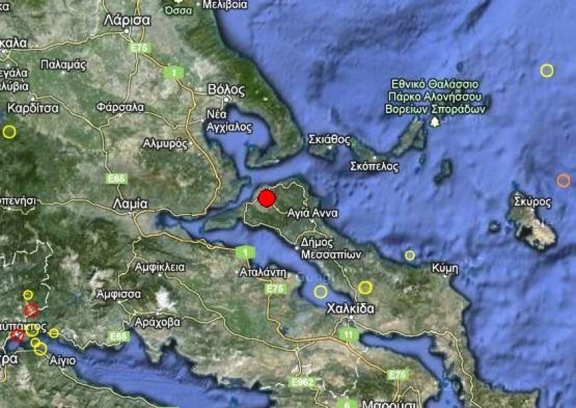 Σεισμός 3,2 Ρίχτερ στη βόρεια Εύβοια