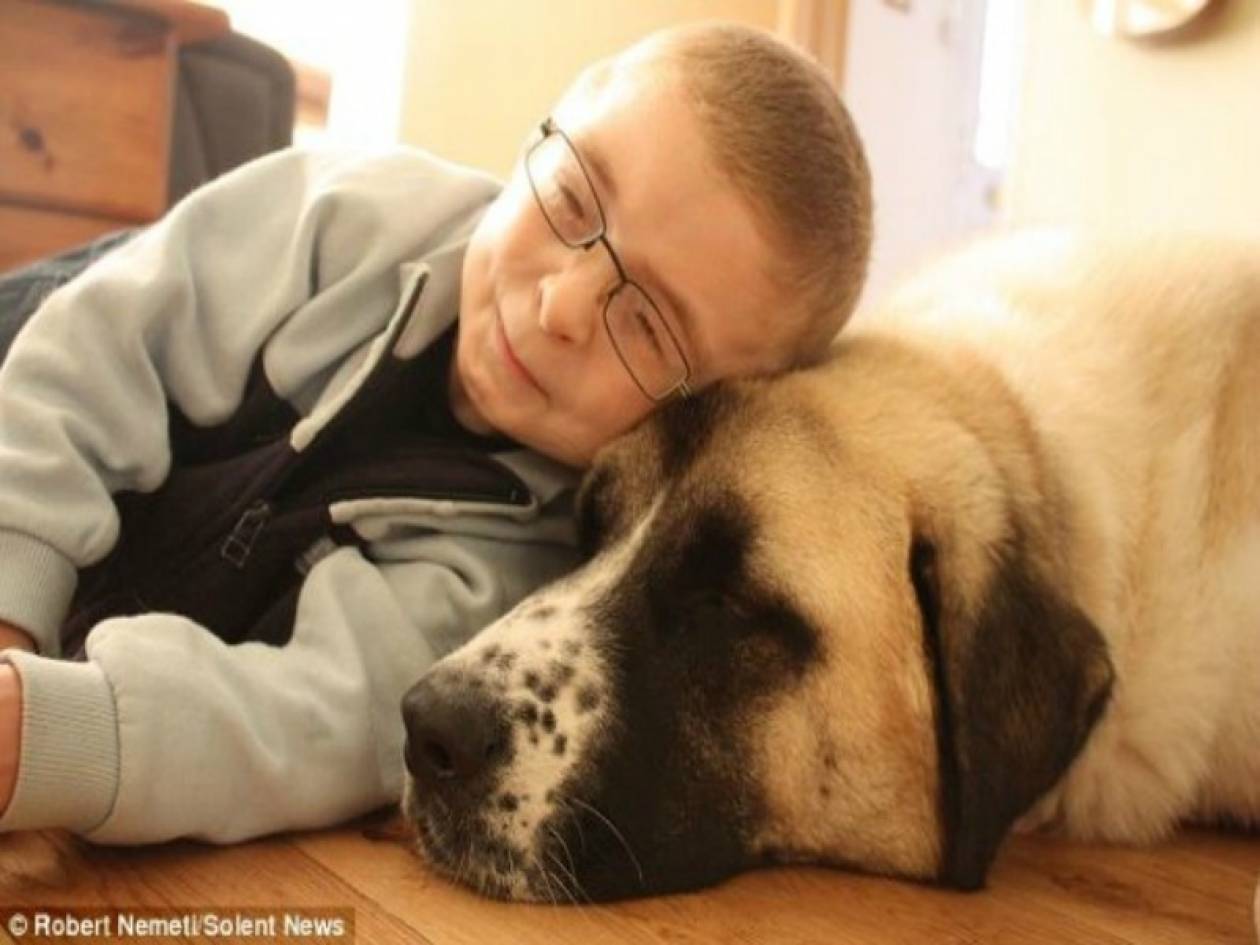 7χρονος σταμάτησε να φοβάται τους ανθρώπους χάρη στον... σκύλο του