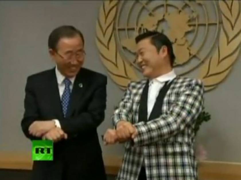 Βίντεο: O γενικός γραμματέας του ΟΗΕ χορεύει το... Gangnam Style!