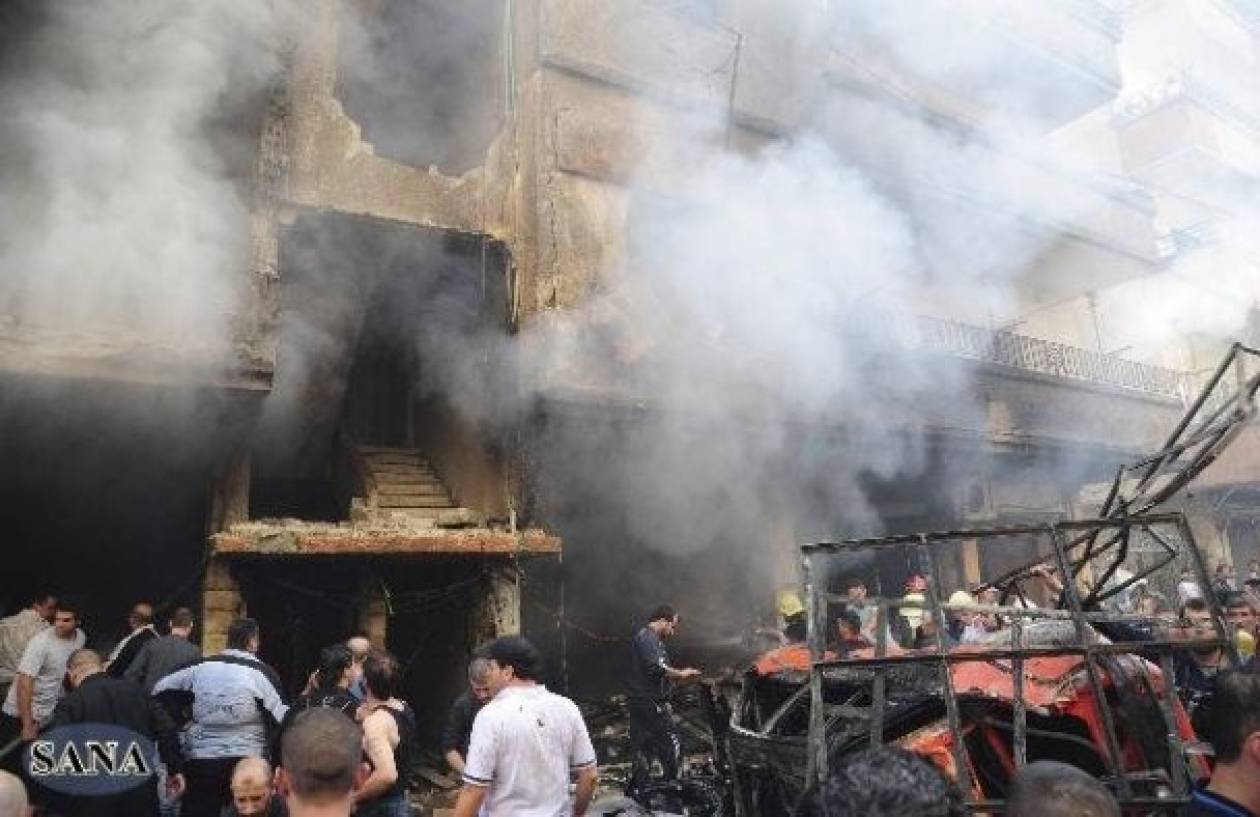 Φονική έκρηξη σε εμπορικό κέντρο στη Δαμασκό