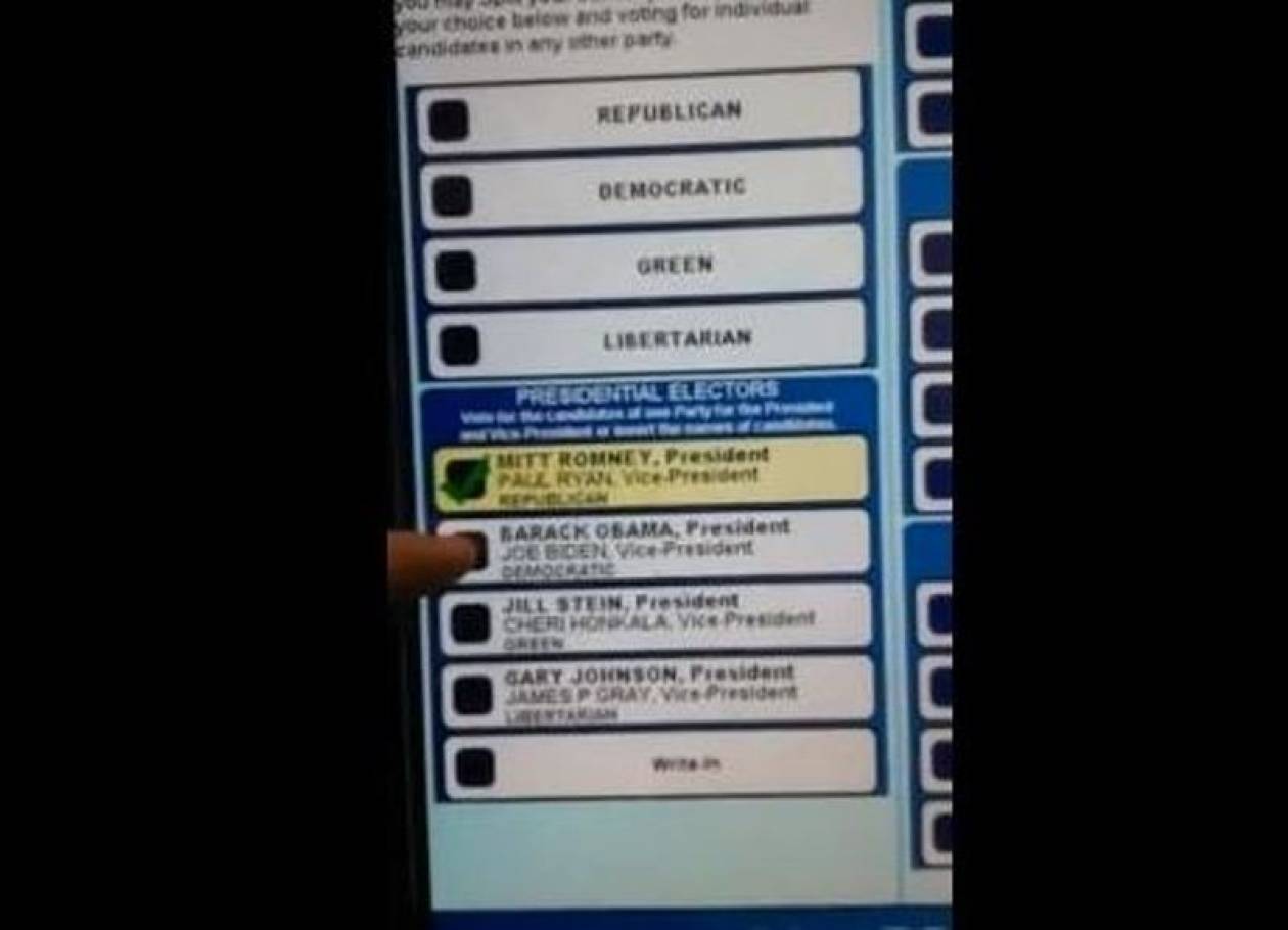 Βίντεο: Χαλασμένα μηχανάκια έριχναν ψήφους στον Ρόμνεϊ