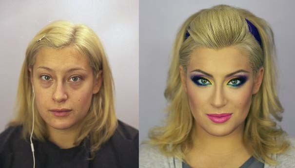 Απίστευτη διαφορά: Γυναίκες πριν και μετά το μακιγιάζ