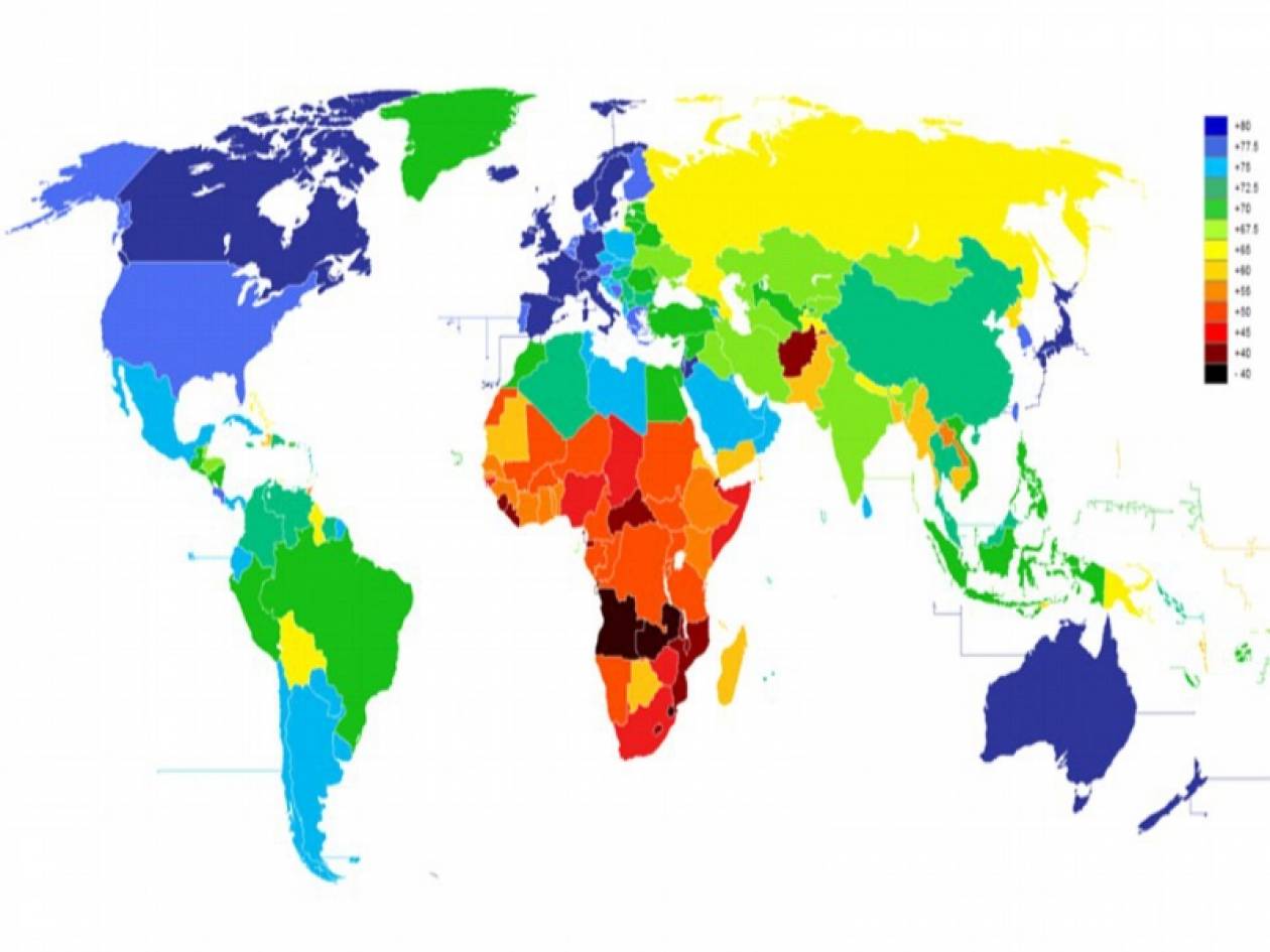 Δείτε: Σε ποιες χώρες του κόσμου οι άνθρωποι ζουν περισσότερο